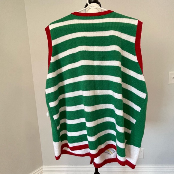 Holiday Time Christmas Vest with Santa and Elf size 3X  22W/24W - Picture 2 of 7